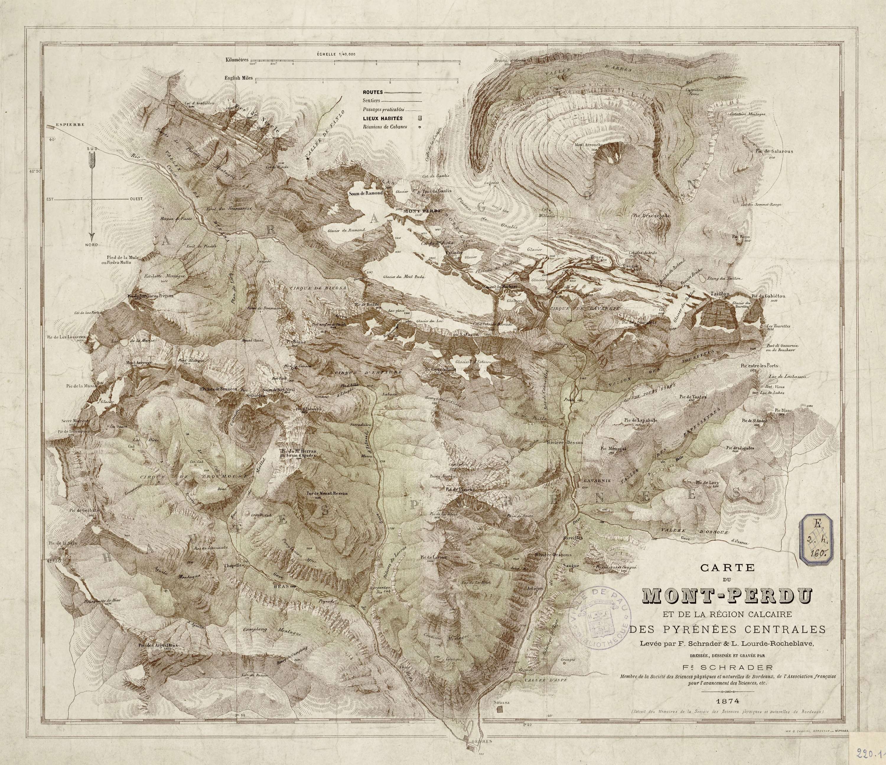 Carte du Mont Perdu